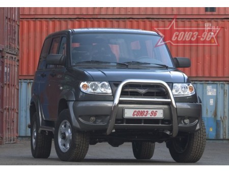 Решётка (кенгурятник) для УАЗ (UAZ) Patriot 2009-2015гг. (мини d 76, высокая)